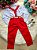 Conjunto Meninos Miss Cherry Leo Suspensorio Vermelho - Imagem 4