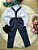 Conjunto Meninos Miss Cherry Leo Suspensorio Azul Petroleo - Imagem 4
