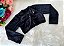 Bolero Preto com Enfeite de Lacinho - Imagem 1