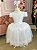 Vestido Enjoy Longo Branco Babadinho - Imagem 1