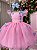 Vestido Marie Jardim Encantado Rosa Borboletas Azul - Imagem 1