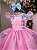 Vestido Marie Jardim Encantado Rosa Borboletas Azul - Imagem 3