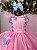 Vestido Marie Jardim Encantado Rosa Borboletas Azul - Imagem 5
