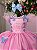 Vestido Marie Jardim Encantado Rosa Borboletas Azul - Imagem 7