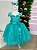 Vestido Marie Longo Manga Princesa Verde Tiffany - Imagem 4