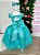 Vestido Marie Longo Manga Princesa Verde Tiffany - Imagem 3