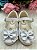 Sapatilha Flor Di MIla Baby Branco lacinho Strass - Imagem 2