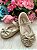 Sapatilha Flor Di MIla Baby Dourado lacinho Strass - Imagem 3