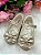 Sapatilha Flor Di MIla Baby Dourado lacinho Strass - Imagem 1