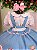 Vestido Tematicos Kids Fazendinha Salopete Jeans - Imagem 7
