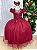 Vestido Vila Lele Longo Jardim Encantado Borboletas Marsala - Imagem 2