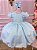 Vestido Ysa Kids Azul Bebe Peito Perolas - Imagem 2