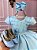 Vestido Ysa Kids Azul Bebe Peito Perolas - Imagem 5
