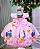 Vestido Temáticos Kids Bolofofos - Bolo Fofos Rosa Bebe - Imagem 3
