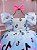 Vestido Temáticos Kids Tik Tok Azul Bebe - Imagem 4