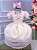 Vestido Miss Sweet Rosa Bebe Lacinhos - Imagem 1