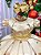 Vestido Miss Sweet Dourado Cinto Brilho - Imagem 9