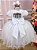 Vestido Menina Bonita Branco Peito Tule - Imagem 1