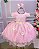 Vestido Marie Jardim Encantado Margaridas Rosa Bebe - Imagem 6