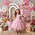 Vestido Marie Jardim Encantado Margaridas Rosa Bebe - Imagem 7