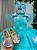 Vestido Marie Jardim Encantado Isis Luxinho Verde Tiffany - Imagem 2