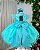 Vestido Marie Jardim Encantado Isis Luxinho Verde Tiffany - Imagem 4