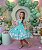 Vestido Marie Jardim Encantado Isis Luxinho Verde Tiffany - Imagem 1