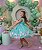 Vestido Marie Jardim Encantado Isis Luxinho Verde Tiffany - Imagem 3