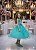 Vestido Juvenil Vila Lele Luiza Verde Tiffany - Imagem 8