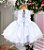 Vestido Marie Branco Jardim Encantado Laço Borboletas Coloridas - Imagem 1