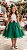 Vestido Juvenil Vila Lele Ivete Peito Off e Saia Verde Bandeira - Imagem 1