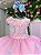 Vestido Marie Jardim das Borboletas Rosa Bebe Viviane - Imagem 1