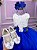 Vestido Juvenil Vila Lele Ivete Peito Off e Saia Azul Royal - Imagem 3