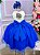 Vestido Juvenil Vila Lele Ivete Peito Off e Saia Azul Royal - Imagem 5