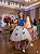 Vestido Juvenil - Midi Vila Lele Sabrina Azul Royal e Off - Imagem 3