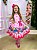 Vestido Infantil Temáticos Luxo Divertidamente Rosa - Imagem 4