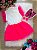 Vestido Blogueirinha Babado Rebeca Rosa Neon - Imagem 1