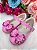 Sapatilha Flor Di MIla Baby Rosa Chiclete Com Pink Lacinho Strass - Imagem 5
