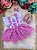 Romper/Vestido Princesa Belli Galinha Pintadinha Rosa - Imagem 1