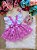 Romper/Vestido Princesa Belli Galinha Pintadinha Rosa - Imagem 4