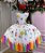 Vestido Marie Lapis Aquarela ABC Branco e Vermelho - Imagem 9