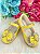Sapatilha Flor Di MIla Baby Amarelo Lacinho Strass - Imagem 2