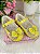 Sapatilha Flor Di MIla Baby Amarelo Lacinho Strass - Imagem 1
