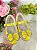Sapatilha Flor Di MIla Baby Amarelo Lacinho Strass - Imagem 4