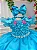 Vestido Princesa Belli Bia Jardim Encantado Azul Tiffany - Imagem 4