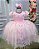 Vestido Infantil Menina Bonita Rosa Borboletas - Imagem 3