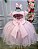 Vestido Infantil Menina Bonita Rosa Borboletas - Imagem 1