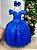 Vestido Marie Longo Manga Princesa Azul Royal - Imagem 8