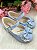 Sapatilha Flor Di MIla Baby Azul Bebe lacinho Strass - Imagem 1