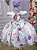 Vestido Bella Child Catarina Juvenil Off Flores Lilas - Imagem 5